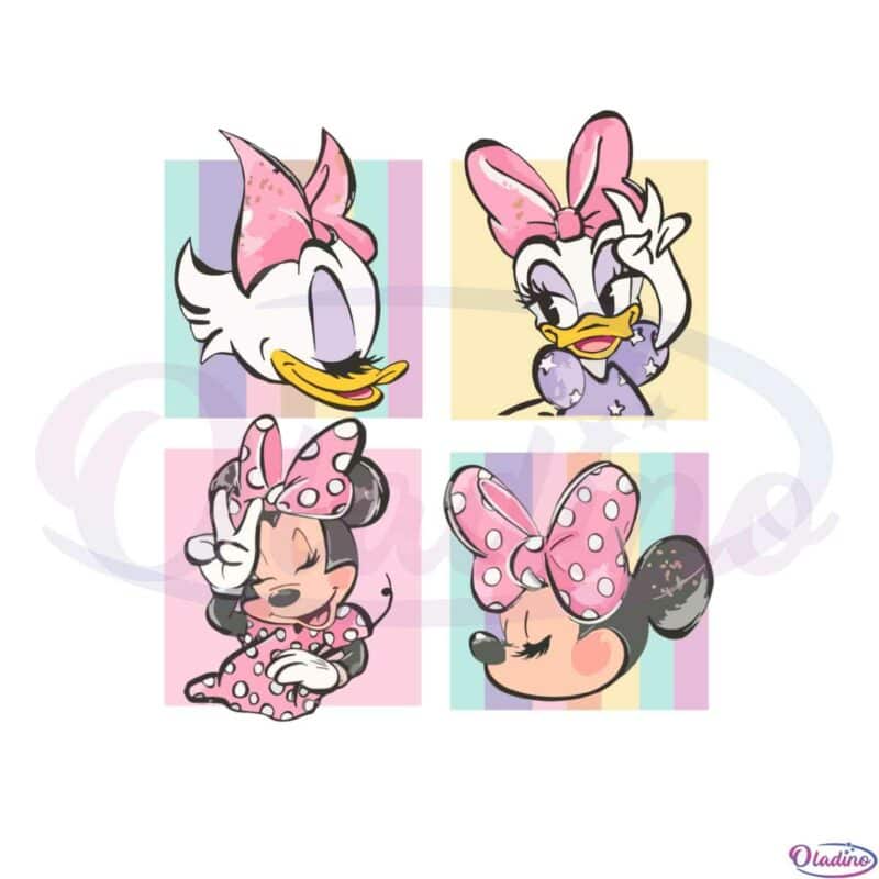 Retro Minnie And Daisy Disney Girl Trip Svg Cutting Files