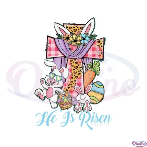 he-is-risen-leopard-cross-bunny-happy-easter-2023-png