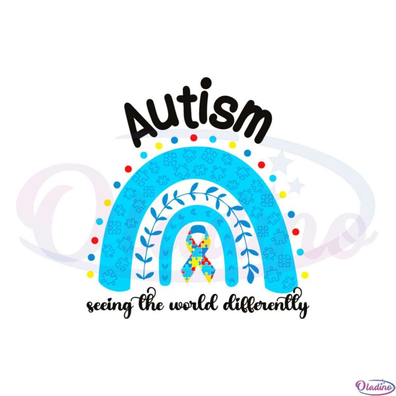 autism-seeing-the-world-differently-autism-ribbon-rainbow-svg