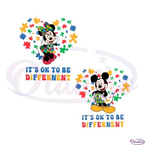 autism-awareness-disney-mickey-minnie-its-ok-to-be-different-svg