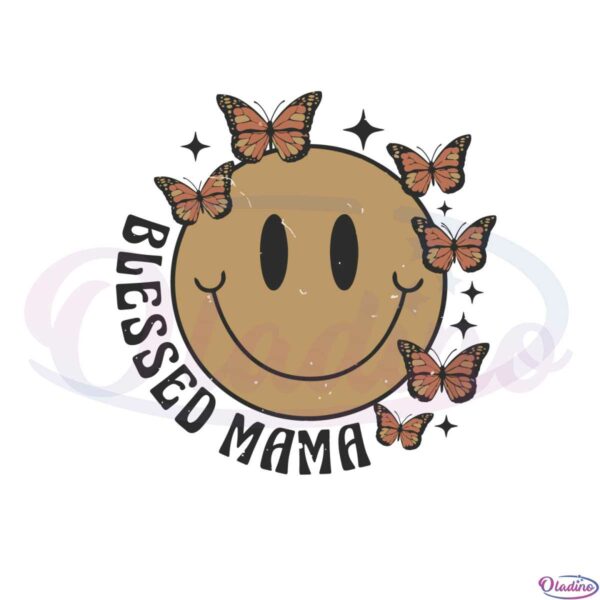 blessed-mama-retro-mama-smiley-face-svg-cutting-files