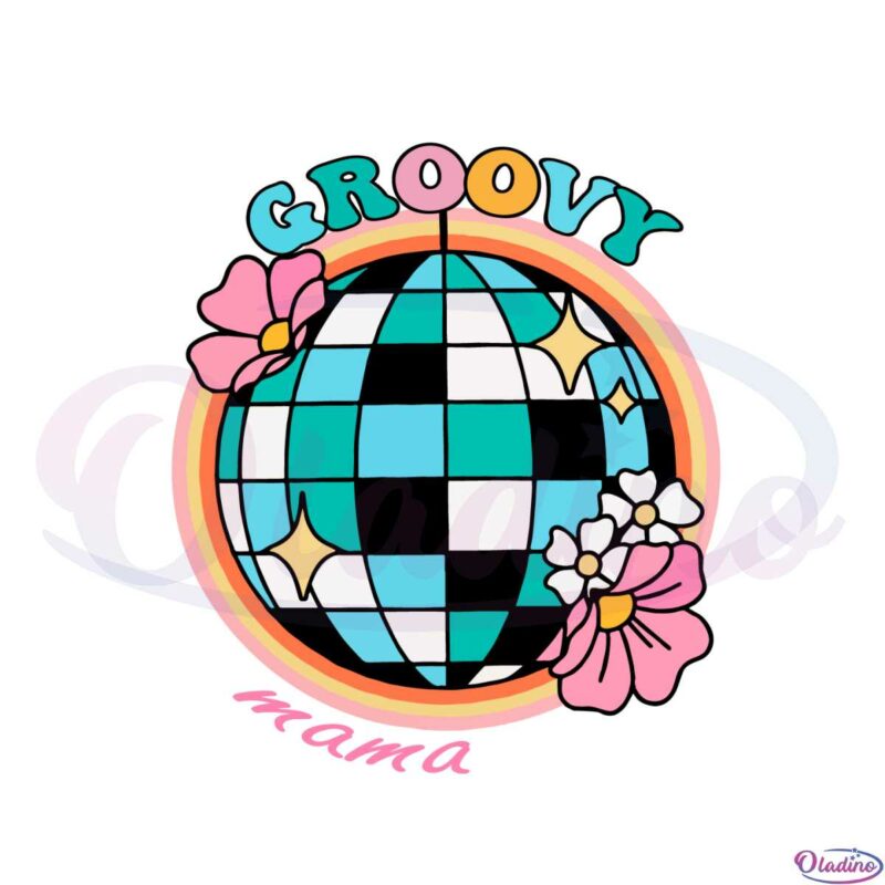 groovy-mama-floral-discoball-svg-for-cricut-sublimation-files