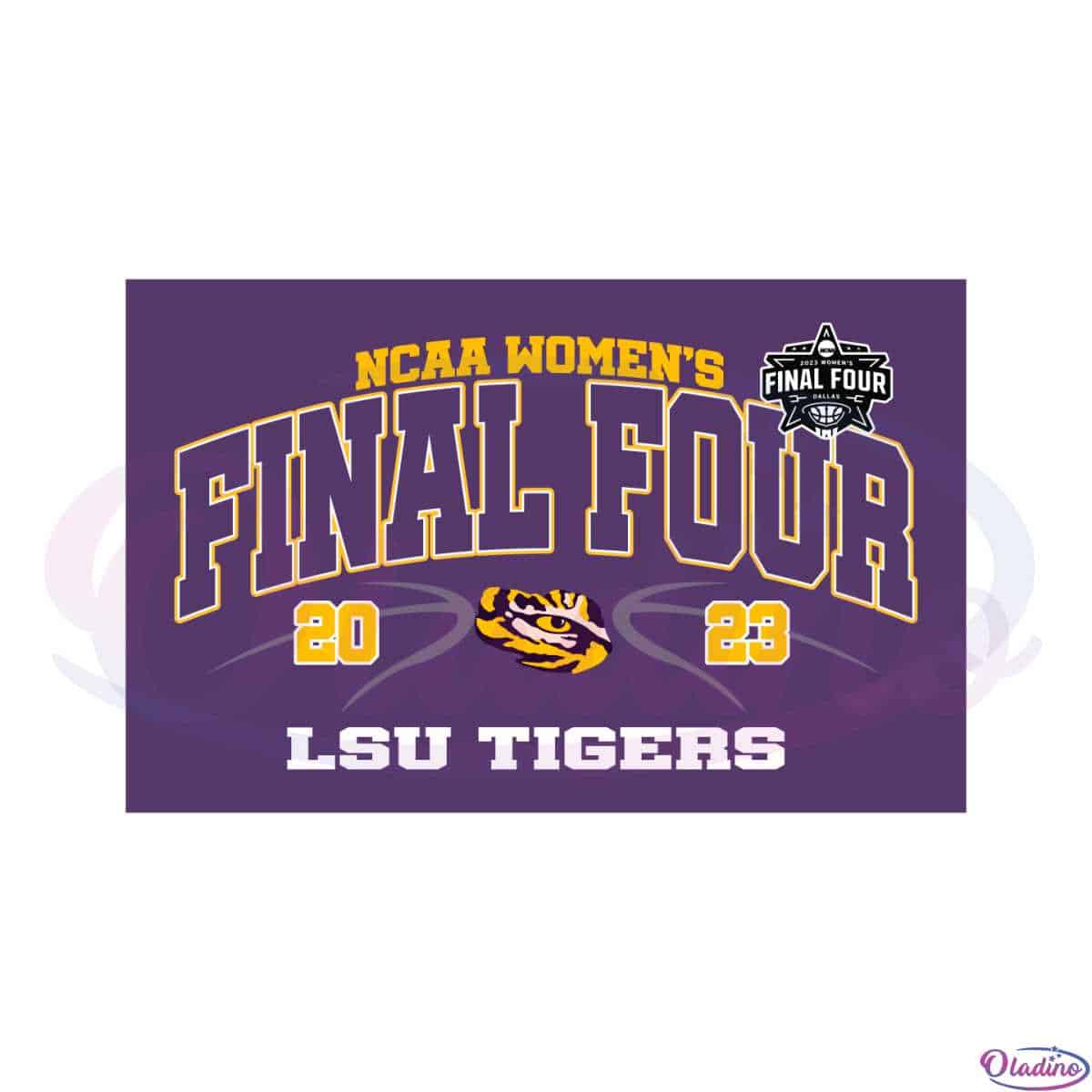 NCAA Women's Basketball Final Four 2023 LSU Tigers Svg