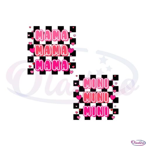 mama-and-mini-retro-heart-svg-for-cricut-sublimation-files