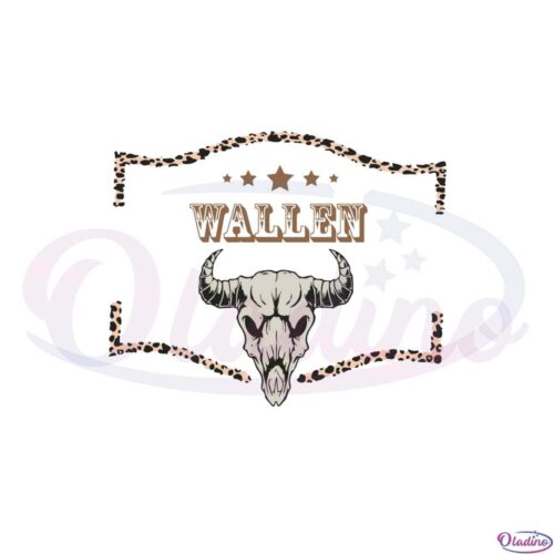 wallen-western-leopard-country-music-bullhead-svg-cutting-files