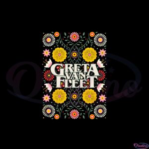 greta-van-fleet-floral-dream-in-gold-tour-2023-svg-cutting-files