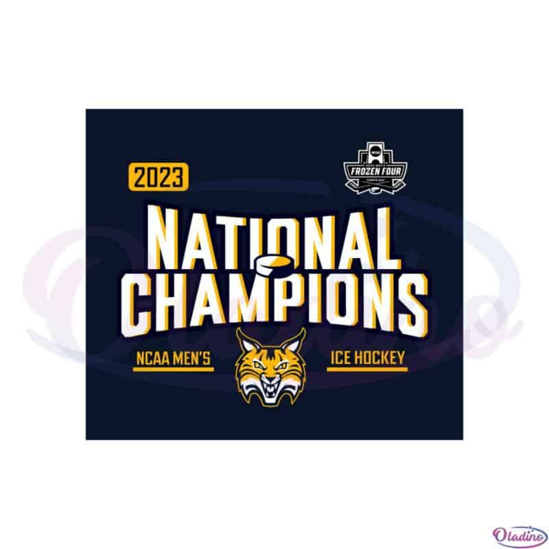 2023 National Champions Ncaa Men Ice Hockey Quinnipiac Bobcats Svg