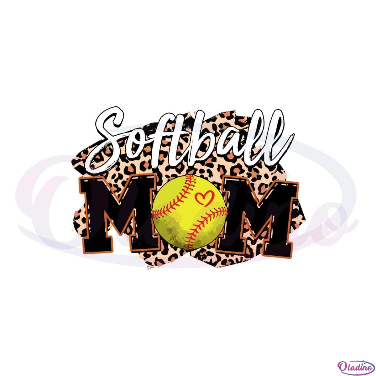 Retro Leopard Baseball Mom Happy Mothers Day SVG Cutting Files