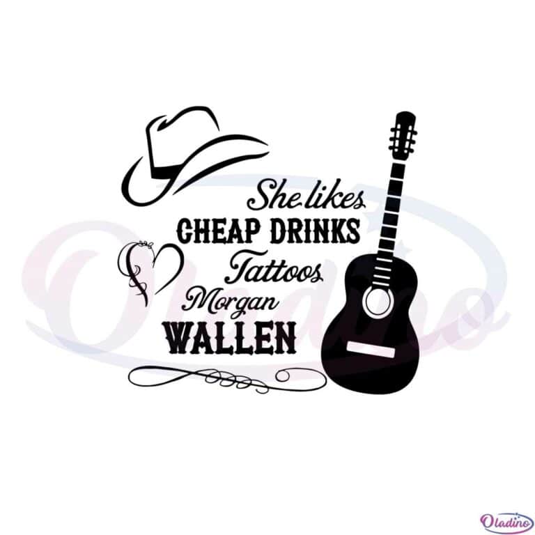 Vintage Wester Cowboy Morgan Wallen Fan Girl Svg Cutting Files Oladino 3739