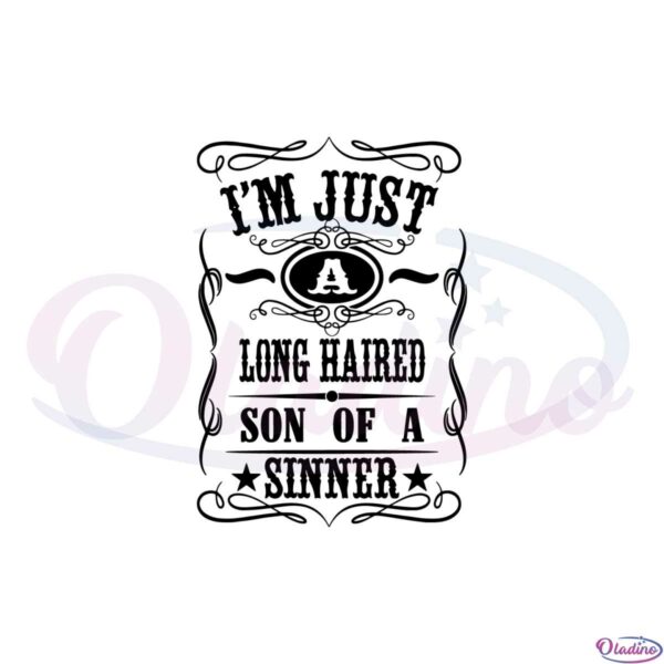 Son Of A Sinner Jelly Roll Lyric SVG Graphic Designs Files