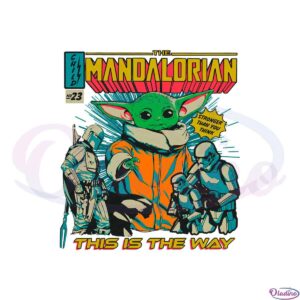 retro-the-mandalorian-comic-this-is-the-way-png-silhouette-files