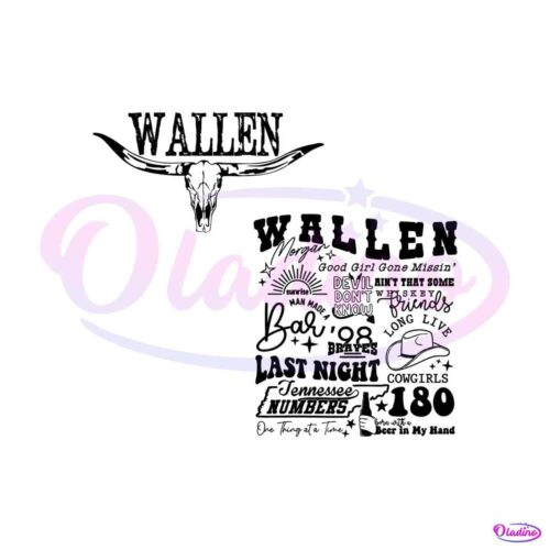 retro-wallen-full-tracks-list-western-country-music-bull-skull-svg