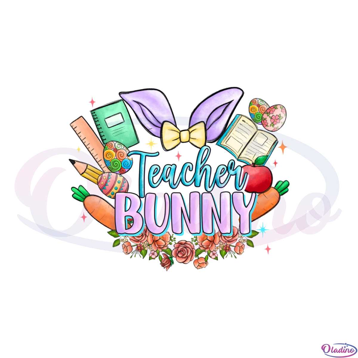 teacher-bunny-flower-easter-egg-png-for-cricut-sublimation-files