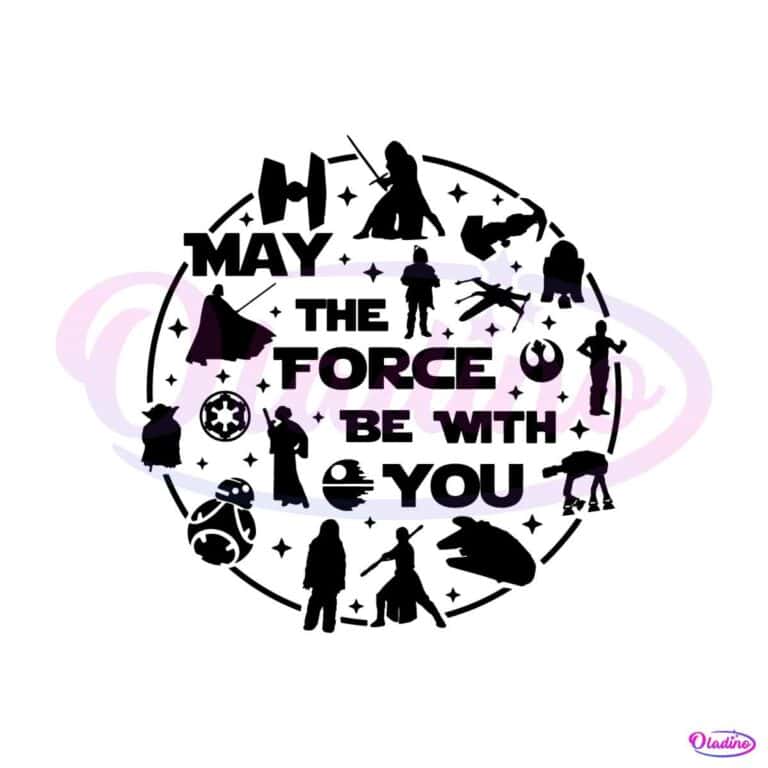 Star Wars May The Fourth Be With You Word Disney Character Svg - Oladino