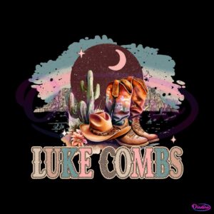 luke-combs-country-music-concert-retro-western-cowgirl-png