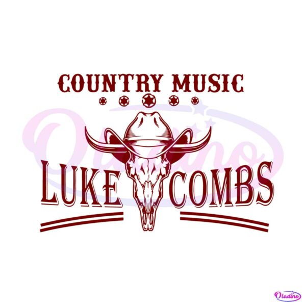 luke-combs-country-music-tour-western-bullhead-cowboy-hat-svg