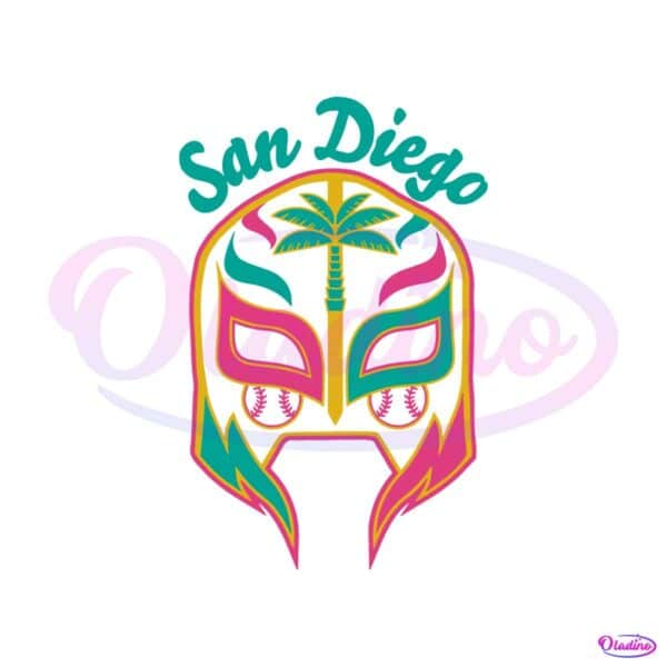 San Diego Baseball Lucha Mask Best Svg Cutting Digital Files