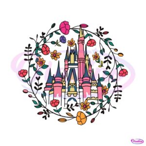 floral-disney-magical-castle-svg-for-cricut-sublimation-files