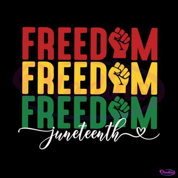 freedom-juneteenth-happy-juneteenth-raise-hand-svg