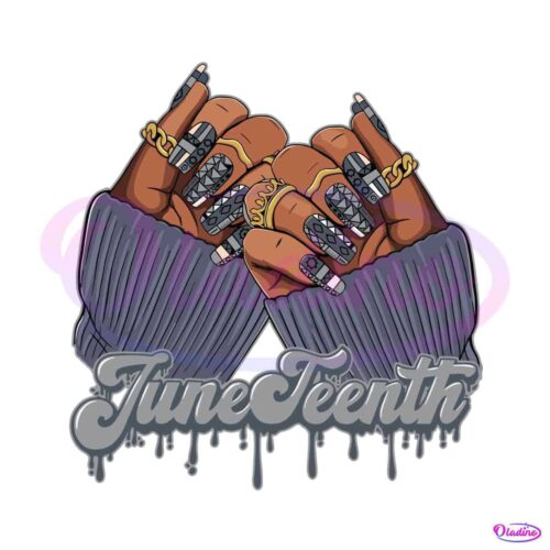 juneteenth-nail-black-woman-happy-juneteenth-day-svg