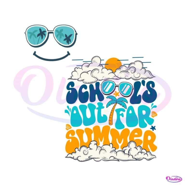 Retro Groovy Schools Out For Summer Svg Bundle For Cricut Sublimation Files