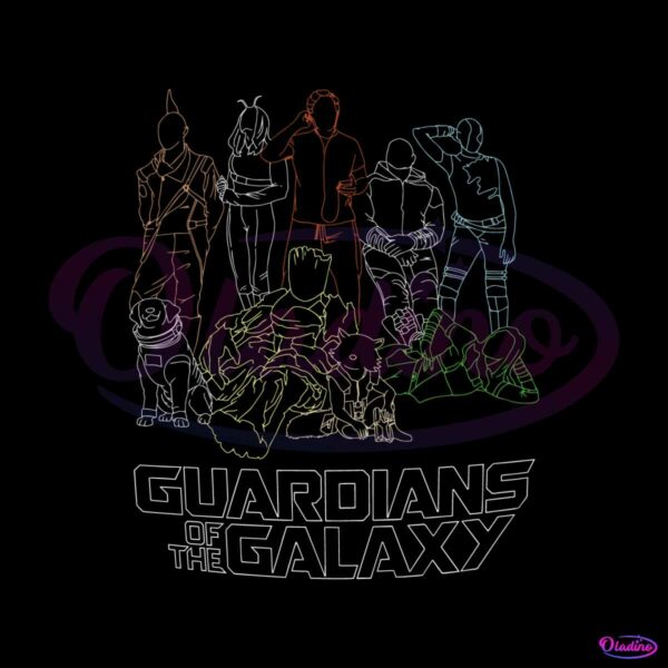 line-drawing-guardians-of-the-galaxy-vol3-svg-cutting-files