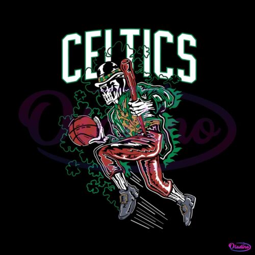 celtics-clover-skeleton-basketball-boston-celtics-basketball-2023-nba-playoff-svg