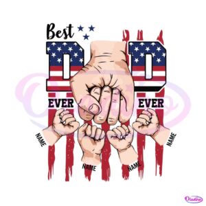 personalized-best-dad-ever-fist-bumb-american-flag-png