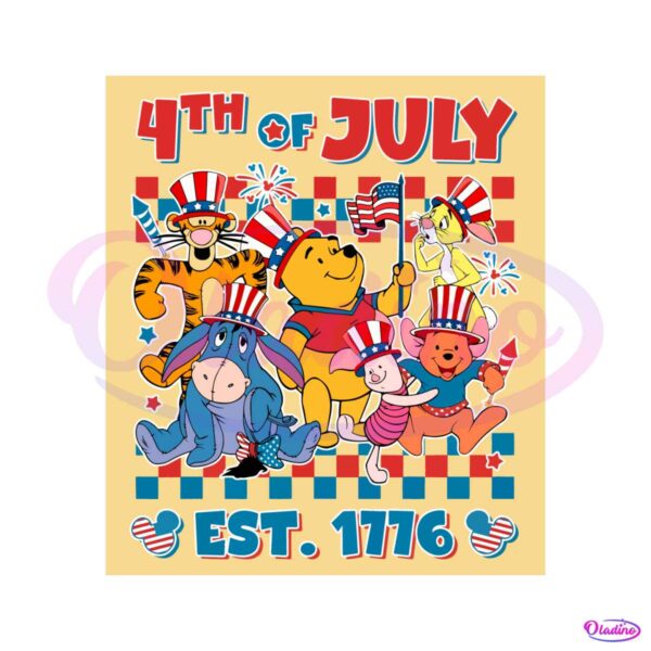 disney-4th-of-july-retro-mickey-and-friends-checkered-svg