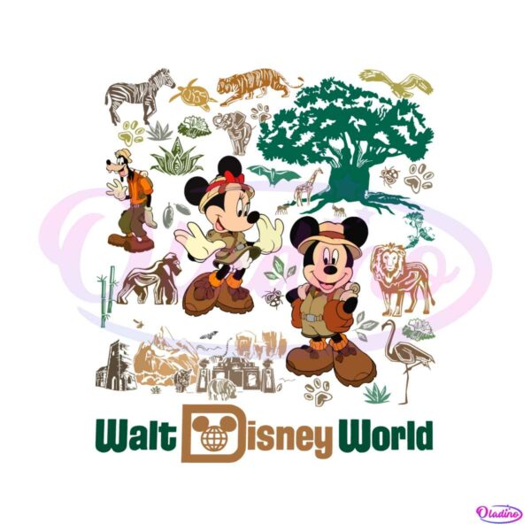 walt-disney-world-mickey-and-minnie-mouse-animal-kingdom-safari-svg