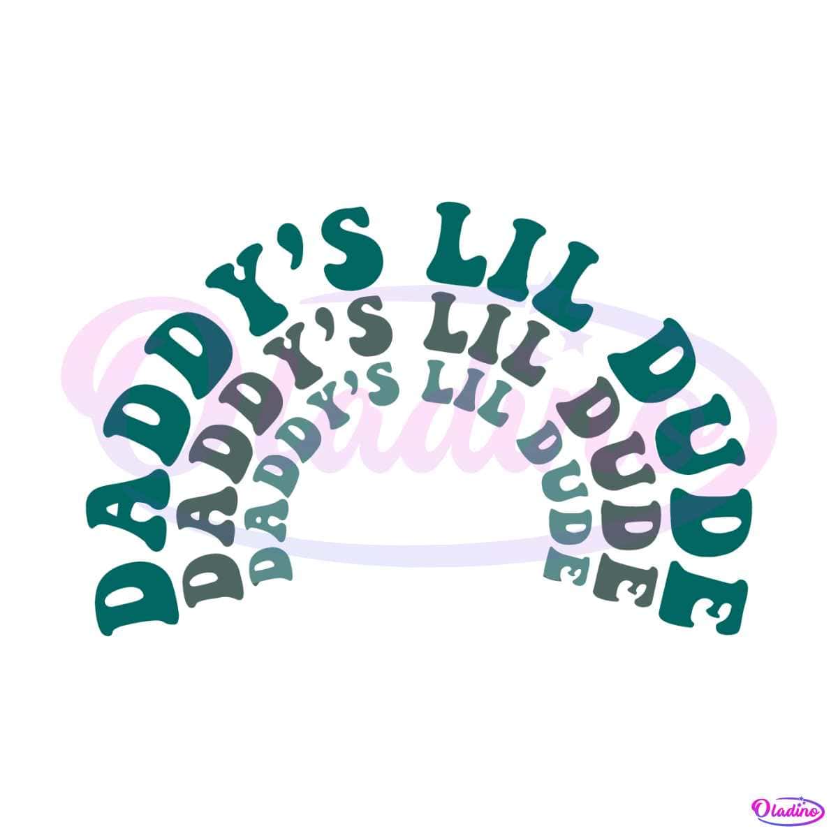 Dads Little Dude Retro Dad Lover SVG Graphic Design Files