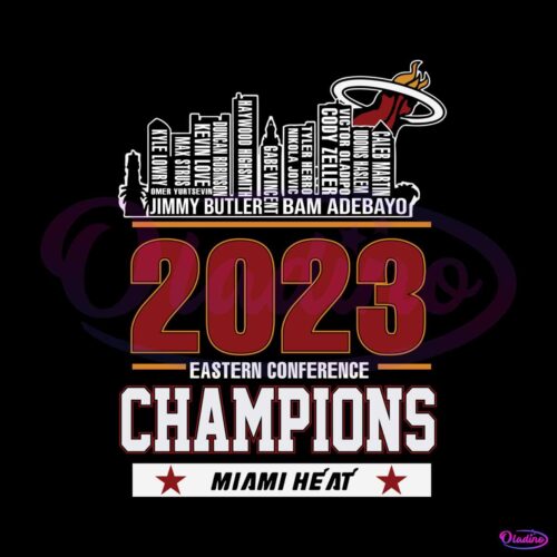 2023-miami-heat-skyline-nba-eastern-conference-champions-svg