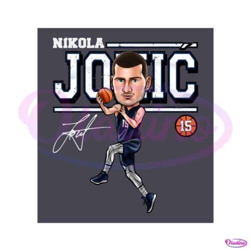 nikola-jokic-cartoon-denver-nuggets-player-png-silhouette-files