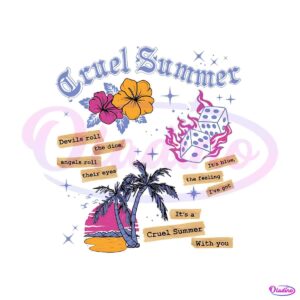 cruel-summer-taylor-swift-song-png-silhouette-sublimation-files