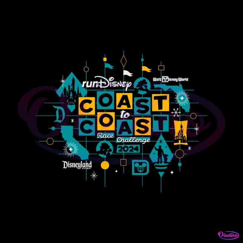 runDisney Coast To Coast Race Challenge Svg Cutting File