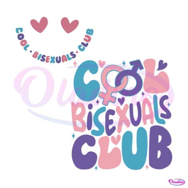 Cool Bisexuals Club Bisexual Pride LGBT Svg Cutting File