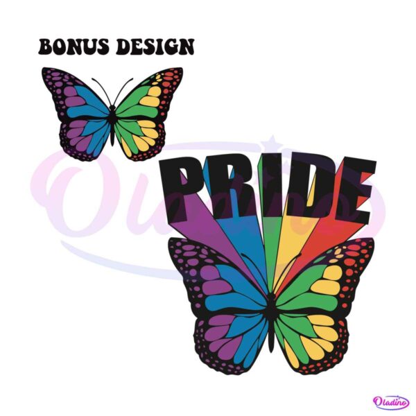 Pride Month Butterfly Pride Rainbow SVG Graphic Design Files