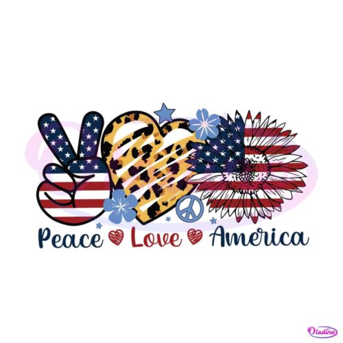 peace-love-america-sunflower-4th-of-july-leopard-heart-svg