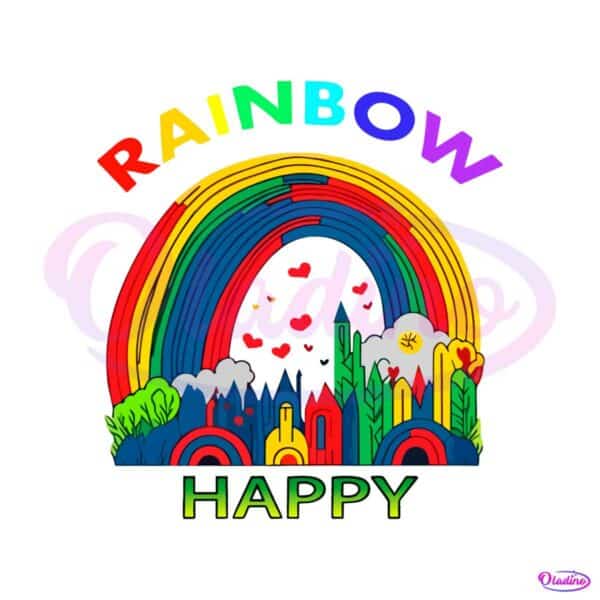 Rainbow Happy Pride Svg For Cricut Sublimation Files