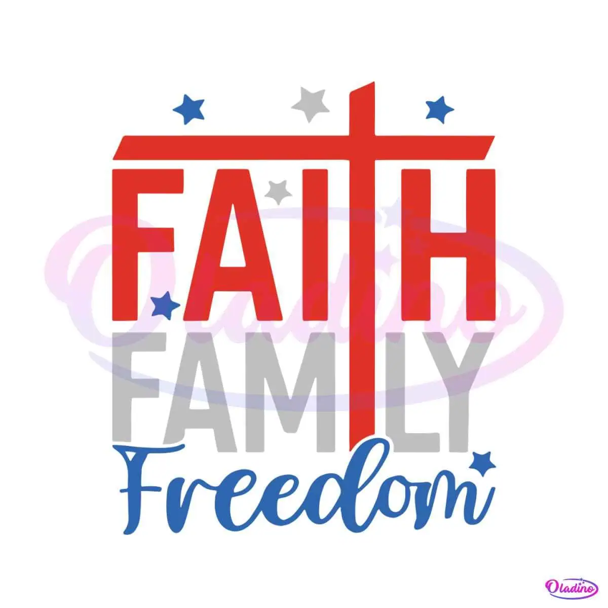 Faith Family Freedom 4th Of July Christian SVG Digital Cricut File ...