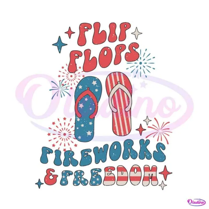 retro-flip-flops-fireworks-and-freedom-svg-american-flag-svg-file