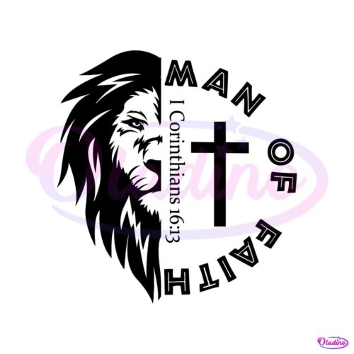 man-of-faith-lion-jesus-christian-svg-graphic-design-file