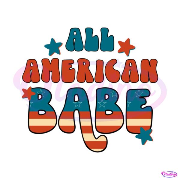 all-american-babe-svg-4th-of-july-svg-graphic-design-file