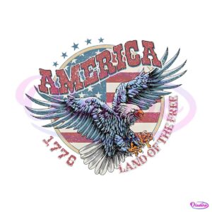 america-land-of-the-free-4th-of-july-american-flag-eagle-png