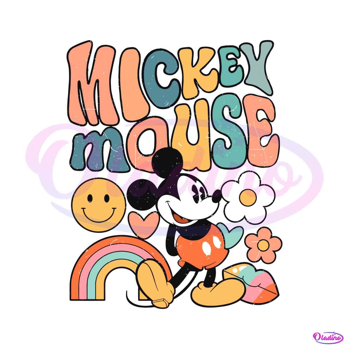 Retro Mickey Disney Classic Mickey Mouse SVG Cutting File