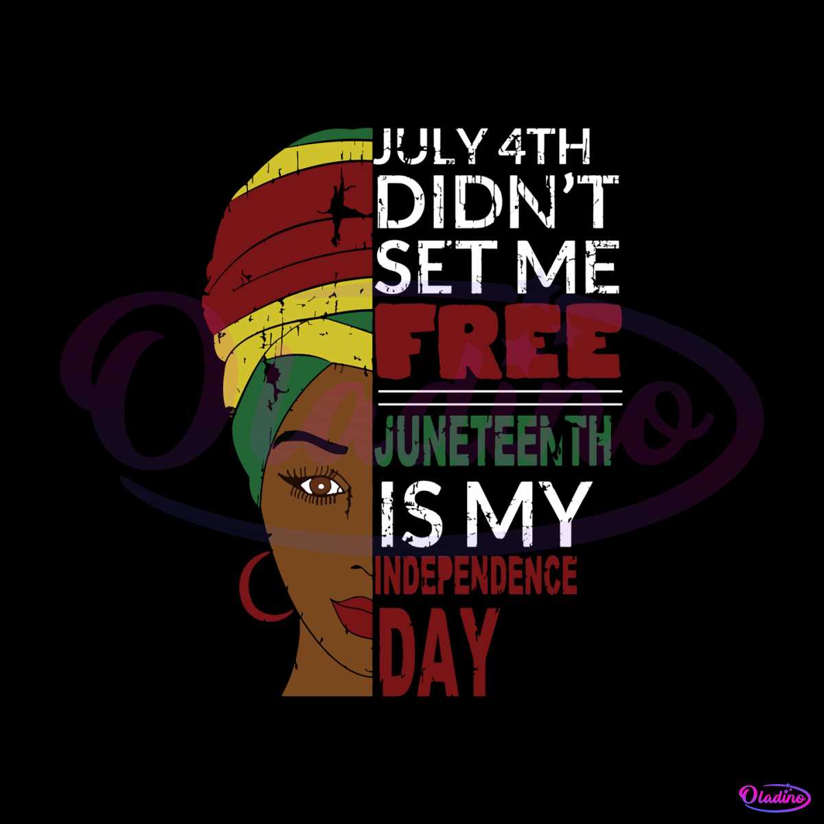 Juneteenth Is My Independence Day Not July 4th SVG Cutting File