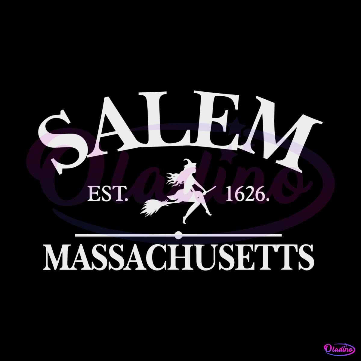 Salem Massachusetts Cute Halloween Witch SVG Graphic File