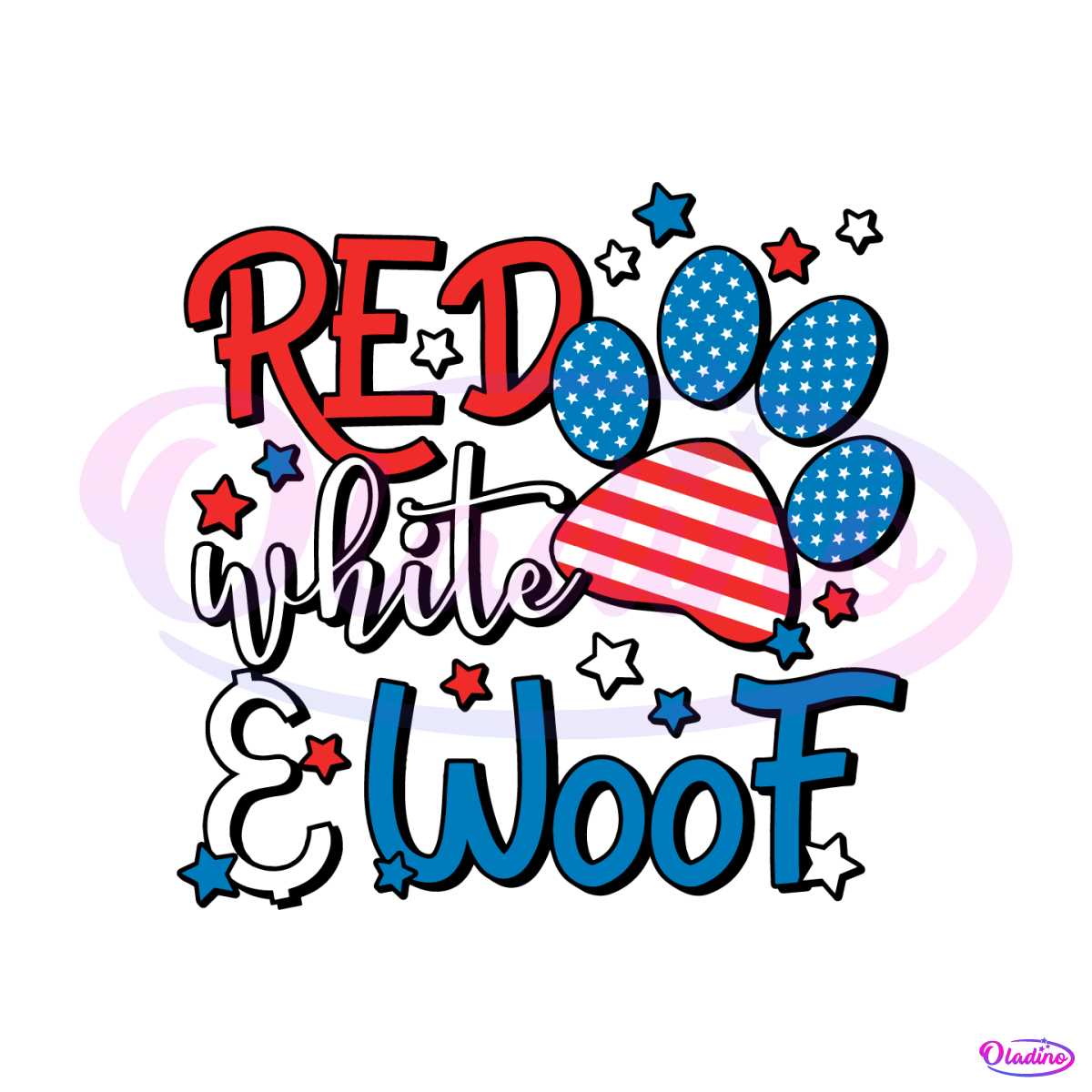 Red White And Woof SVG 4th Of July Dog Lover SVG File