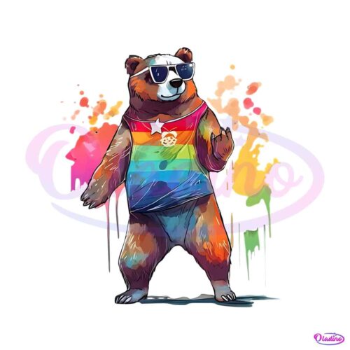 gay-bear-pride-rainbow-pride-month-png-silhouette-file