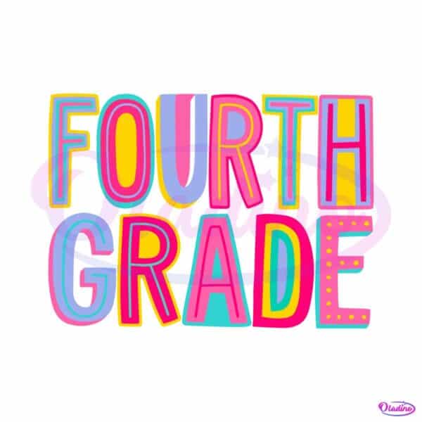 fourth-grade-rainbow-svg-back-to-school-svg-digital-file